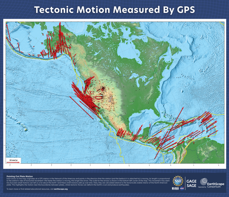 Tectonic Motions Measured by GPS - EarthScope